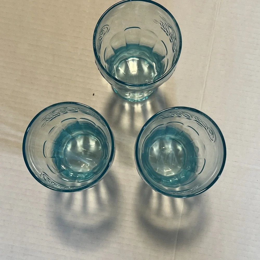 Vintage McDonalds Coca-Cola Tumblers SET 3 Light Blue 6